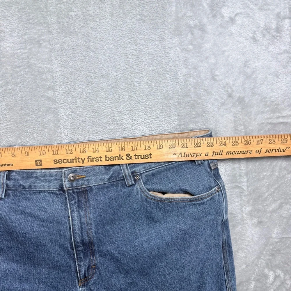 Duluth Trading Co Jeans Mens 46x28 Blue Relaxed Fit Straight Leg Cotton Denim